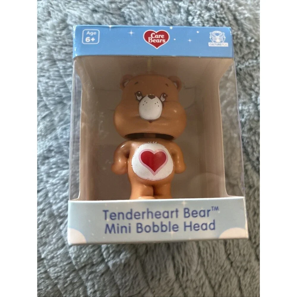 Care Bears Tenderheart Bear™ Mini Bobble Head Figure Toy Culturefly Cloudco New
